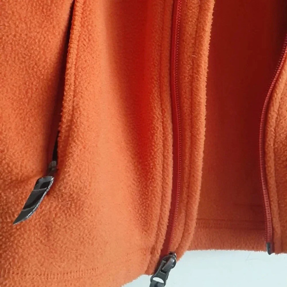 LL Bean orange  Kids Fleece Vest Jacket - Picture 3 of 7